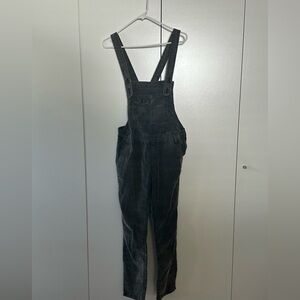 Free People Dark Grey Corduroy Overalls size 27